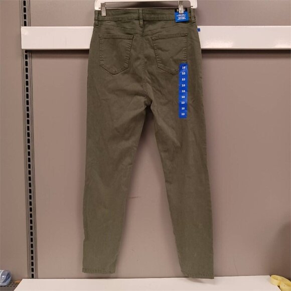 Buffalo David Bitton Green Skinny Pants Sz 10 NWT High Rise Stretch Casual - Picture 2 of 5